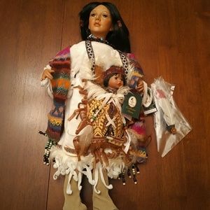 Native American Porcelain Doll
